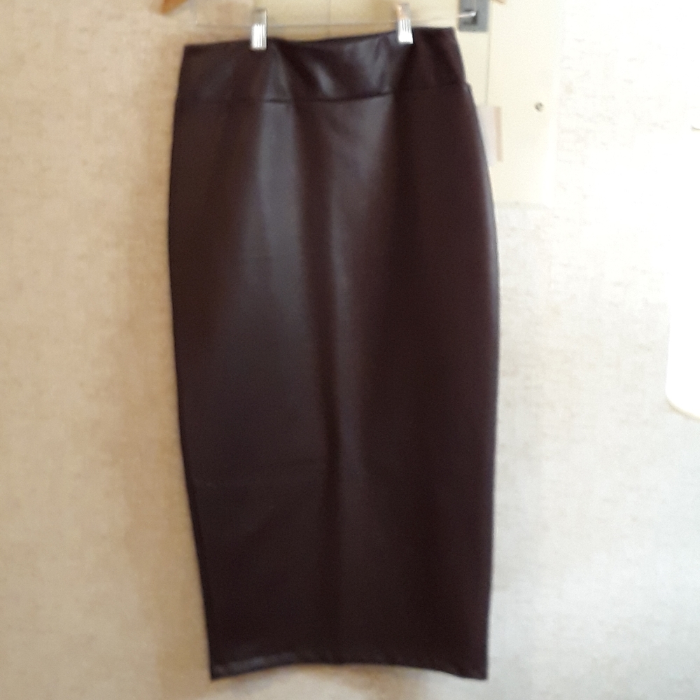 Faux leather skirt